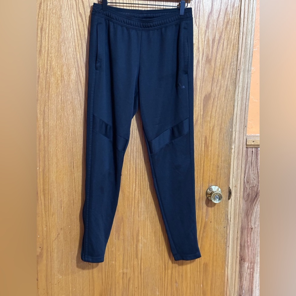 Adidas running athletic pants black sz medium women’s zip at‎ calf